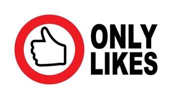 like hand gesture in red circle with slogan, internet communication free of negativity and bullying vector