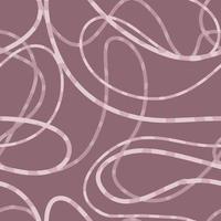 mauve dusty burgundy curly intertwining endless thin lines abstract seamless pattern vector