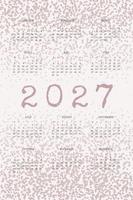 2022 calendar with typewritten text and textures noise vector