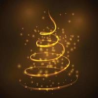 Happy New Year 2022 and Christmas tree light vector background.