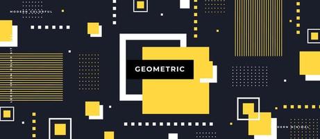 Flat Bauhaus or Memphis geometric shapes and composition. Retro elements, geometric pattern on gray background. vector