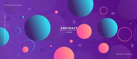 Colorful geometric circle, line futuristic abstract background. vector