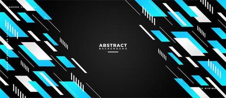 Colorful gradient blue, plain white stripes rectangle, line moving on black abstract background. vector