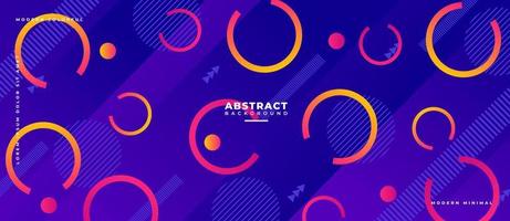 Colorful futuristic geometric gradient circle moving shape abstract background. vector