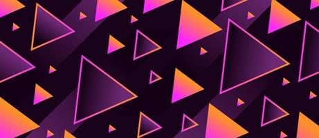 Colorful gradient geometric triangle moving futuristic abstract background. vector