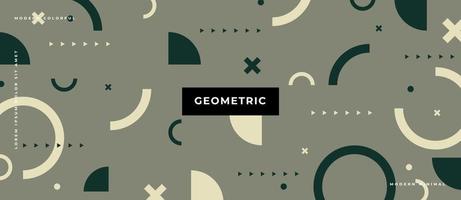 Flat pastel circle shape geometric seamless pattern background in Memphis style background illustration. vector