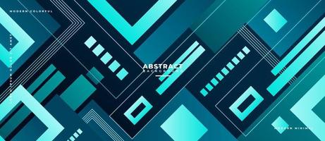 Colorful geometric gradient square, line, rectangle shape abstract background. vector