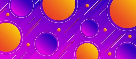 Colorful geometric abstract background. Orange, purple elements with fluid gradient. Dynamic shapes composition. vector