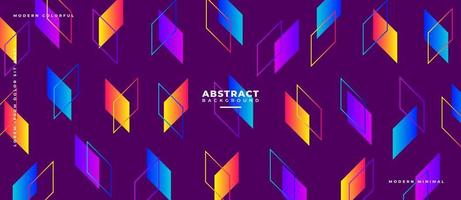 Colorful dynamic geometric gradient shape, line abstract background. vector