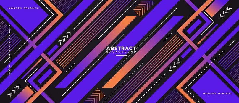 Colorful gradient violet diagonal line, rectangle shape futuristic abstract background. vector