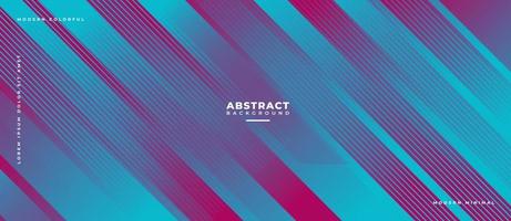 Colorful blue, neon stripes diagonal shape on dynamic gradient abstract background.
