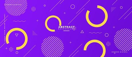 Geometric purple abstract background. Dynamic motion shape, circle, line, dot composition. vector