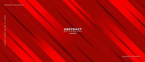 Red diagonal stripes line abstract background with dynamic shadow. vector