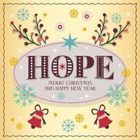 Hope hand drawn lettering quote vector