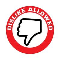 dislike sign with slogan concept of cancellation of dislikes in social media and community users protest vector