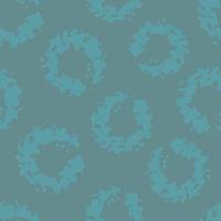 hand drawn simple green blue enso circle rough brush stroke seamless pattern. vector illustration for background, bed linen fabric, wrapping paper, scrapbooking