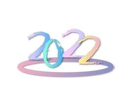 Vector Happy New Year 2022. for Brochure design template, card, banner. Isolated on white background.