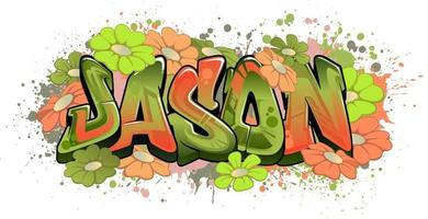 Graffiti styled Name Design - Jason vector