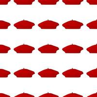 Illustration on theme colored pattern hats beret vector