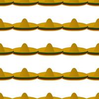 Ilustración en el patrón de tema sombreros mexicanos sombrero vector