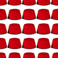 Illustration on theme pattern hats ottoman fez vector