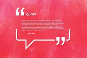 Banner for Quote in Watercolor vector