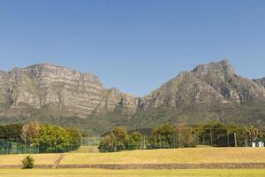 Mountains blue sky, Tablemountain National Park, Cape Town, South Africa. photo