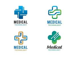 plantilla de icono o símbolo de logotipo de tecnología médica