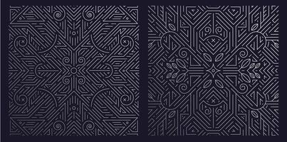 Vector set of art deco frames, adges, abstract geometric design templates for luxury products. Linear ornament compositions, vintage. Use for packaging, branding, decoration, etc.