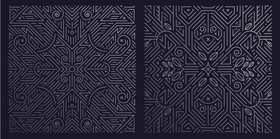 Vector set of art deco frames, adges, abstract geometric design templates for luxury products. Linear ornament compositions, vintage. Use for packaging, branding, decoration, etc.