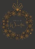 Hello winter card vector