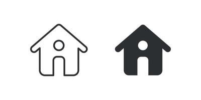 vector illustration of home, house icon Free Vector