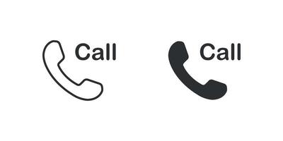 phone call isolated icon vector. help, support center flat outline icon Free Vector
