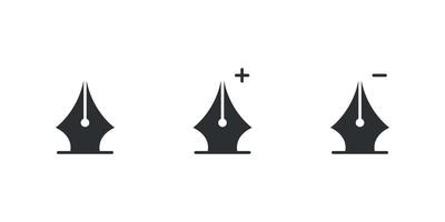 conjunto de lápiz herramienta símbolo vector icono aislado vector gratuito