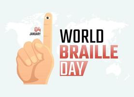 vector graphic of world braille day good for world braille day celebration. flat design. flyer design.flat illustration.