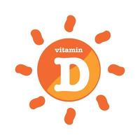 conjunto de colección de logotipo de icono de vitamina d sol, colecalciferol corporal. gota de oro gota del complejo vitamínico. médico para la ilustración de vector de salud