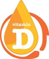 Vitamin D sun icon logo collection set, body cholecalciferol. golden drop Vitamin complex drop. Medical for heath Vector illustration