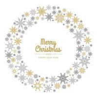 Merry Christmas Abstract Card with snowflake. Xmas sale, holiday web banner. vector