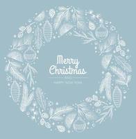 Christmas and New Year background. Bright Winter holiday composition. Greeting card, banner, poster vector