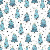 Seamless christmas tree pattern vector illustration. Can be used for Christmas design.