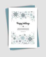 Merry Christmas template. Corporate Holiday cards and invitations. Floral frames and backgrounds design. vector