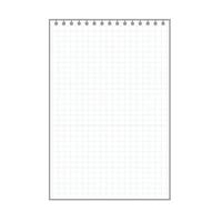 blank checkered plaid sheet, notepad page with ring holes vector