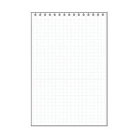 blank checkered plaid sheet, notepad page with ring holes vector