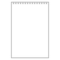 blank white notepad sheet for notes with ring holes vector