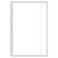 blank white notepad sheet for notes with ring holes vector