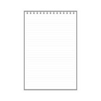 blank lined page sheet for notes with ring holes vector