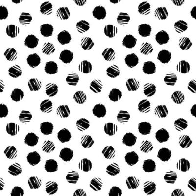 black and white hand drawn simple ink brush stroke seamless pattern. vector illustration for background, bed linen fabric, wrapping paper, scrapbooking