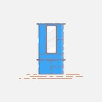 vector illustration of a minimalist cosmetic cabinet. flat illustration cupboard. MBE style vector wardrobe