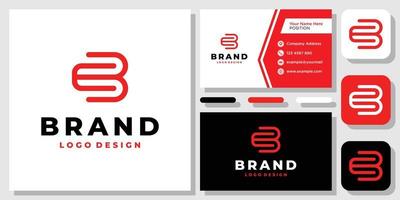 Initial Letter E B Monogram Icon Red Modern logo design inspiration with Layout Template Business Card vector