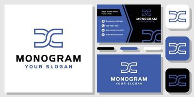 Initial Letter D C Monogram Icon logo design inspiration with Layout Template Business Card vector